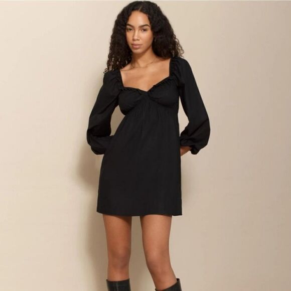 Reformation | Black Sweetheart Vic Mini Dress Small - Picture 6 of 11